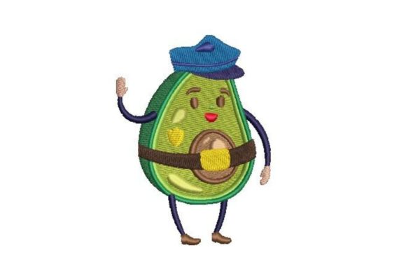 Avocado Police Officer: A Fun Holiday Embroidery Pick