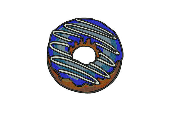 Blueberry Donut: A Sweet Holiday Embroidery Pick