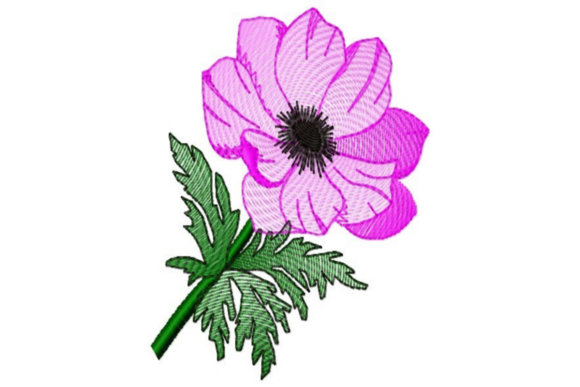 Review: Sketched Purple Flower for Embroidery