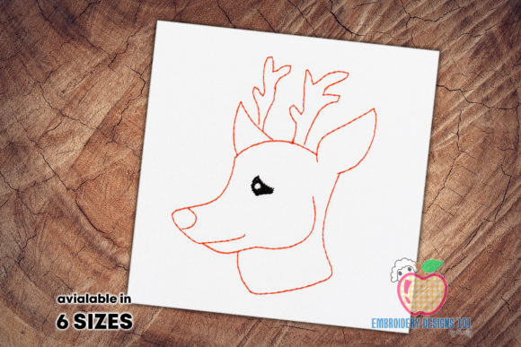 Reviewing the Closeup of Deer Head Embroidery Design